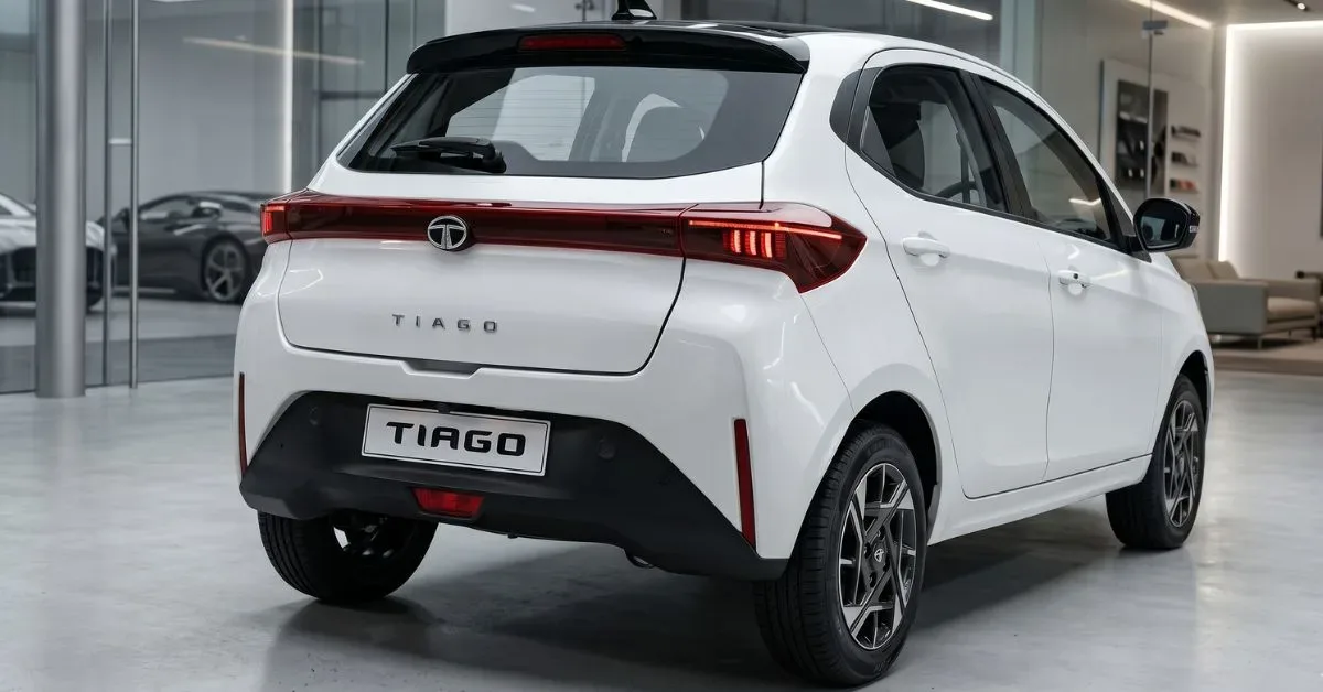 Tata Tiago EV Facelift 2026 back view