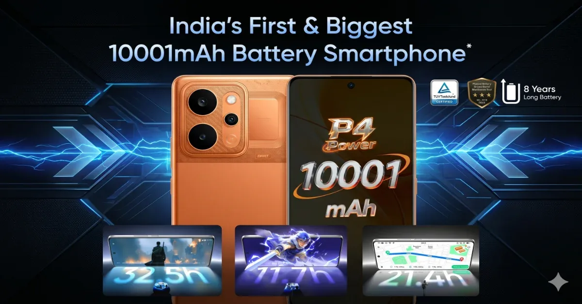Realme P4 Power 5G ಸ್ಮಾರ್ಟ್‌ಫೋನ್ - ₹26,599ಕ್ಕೆ 10,001 mAh ಬ್ಯಾಟರಿ ಸಹಿತ ಅದ್ಭುತ ಡೀಲ್, ಇದನ್ನು ತಪ್ಪಿಸಿಕೊಳ್ಳಬೇಡಿ!
