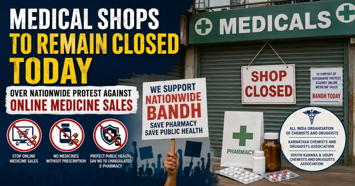 medical shops bandh dakshina kannada udupi protest